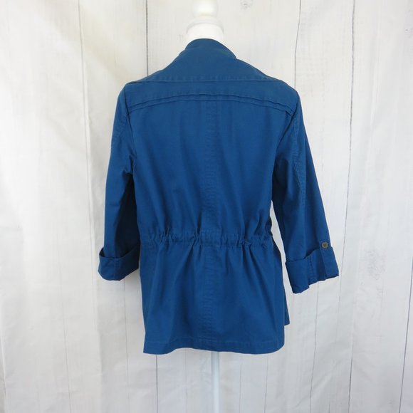 Blue Coldwater Creek Cotton Spring Summer Fall Jacket...225 - Picture 3 of 8
